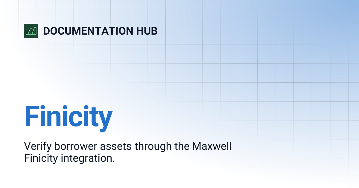 Finicity | DOCUMENTATION HUB